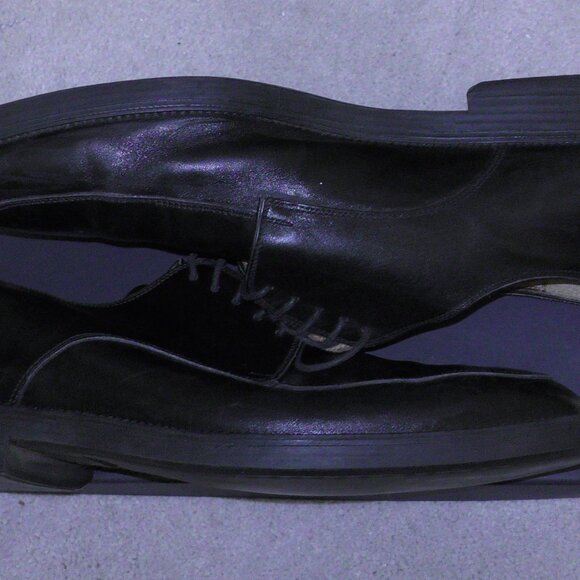 Vintage Brooks Brothers Oxford Leather Dress Shoes Cap Toe 10.5 Made in Italy